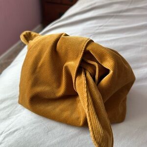 Sephora Merit Tan Knot Corduroy Makeup Bag